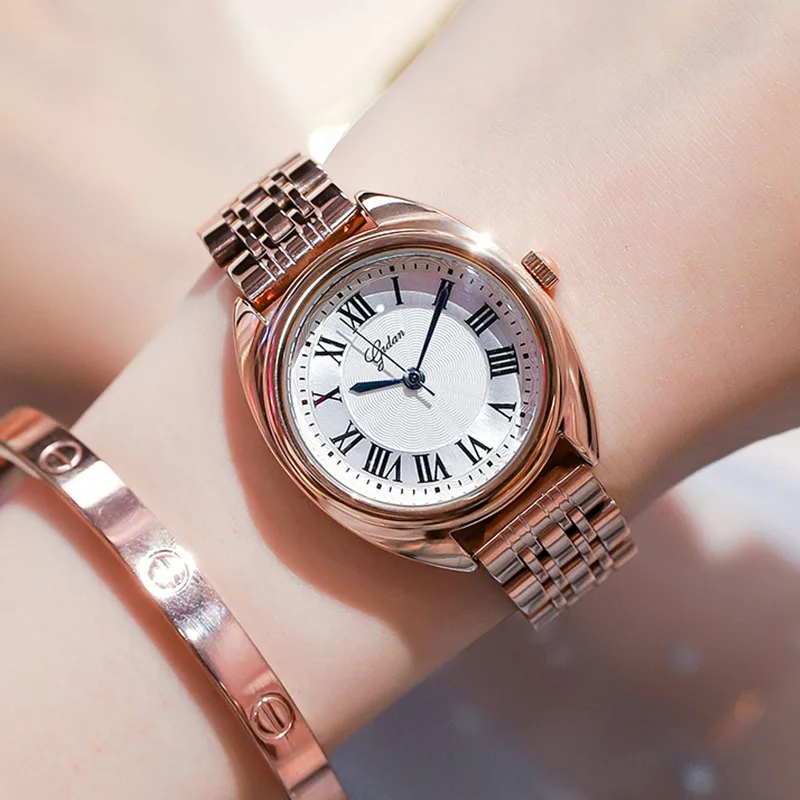 

2020 New Simple Elegant Women 's Watch Fashion Waterproof Korean Steel Belt Alloy Dial