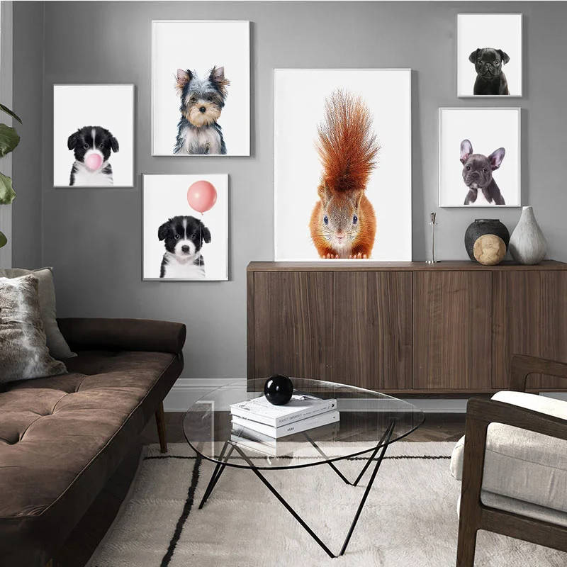 

Leuke Dier Hond Bobble Nordic Art Home Decor Foto Kwekerij Kinderkamer Living Wall Decor Kwaliteit Canvas Schilderij Poster