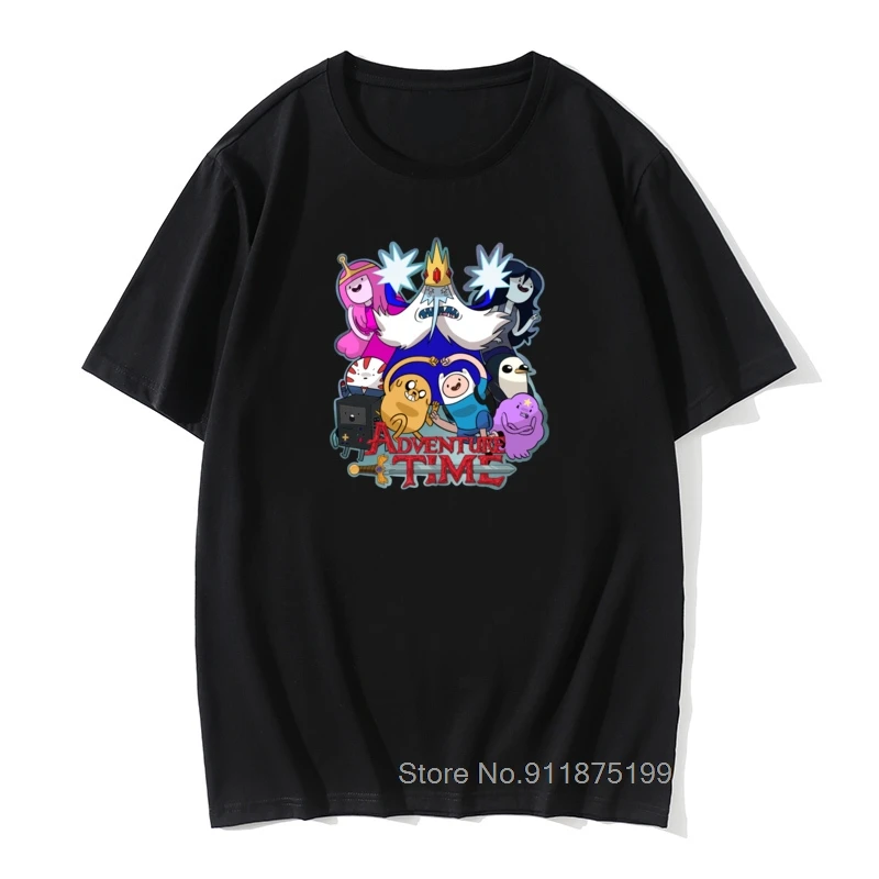 Футболки с аниме Время приключений Джейк н Финн | Мужская одежда