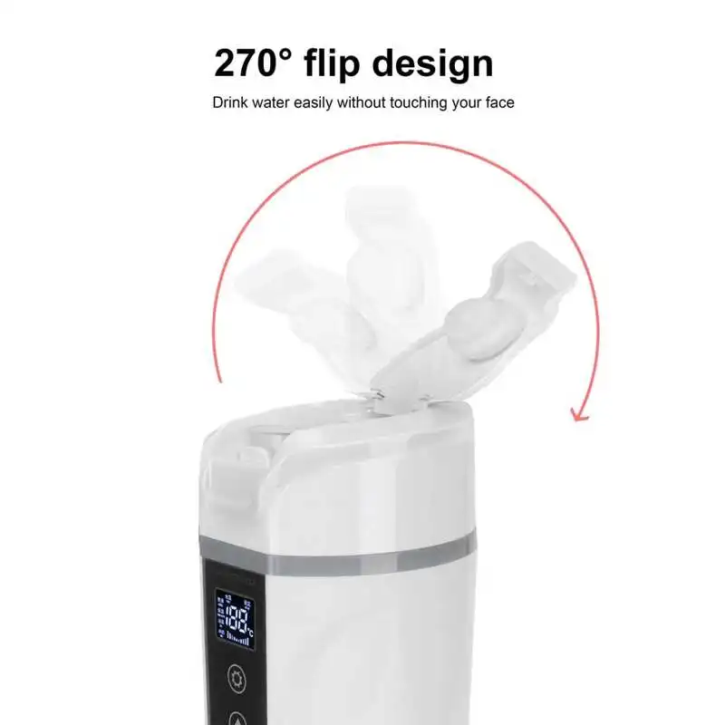 

Electric Water Cup Safe AntiDry Burning 450ml Car Heating Cup Convenient for Boil Water Insulated Water Car Home