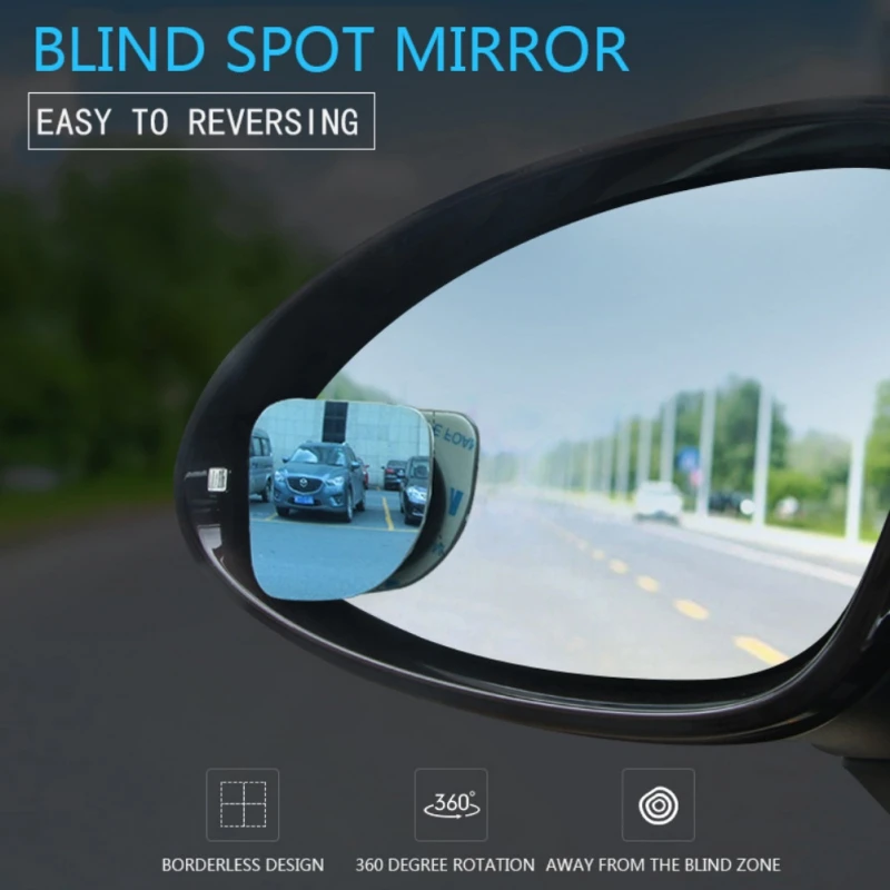 360 Rotating Adjustable Fixable Convex Blind Spot Mirror Clear Car Rear View Parking Auto Motorcycle | Автомобили и мотоциклы