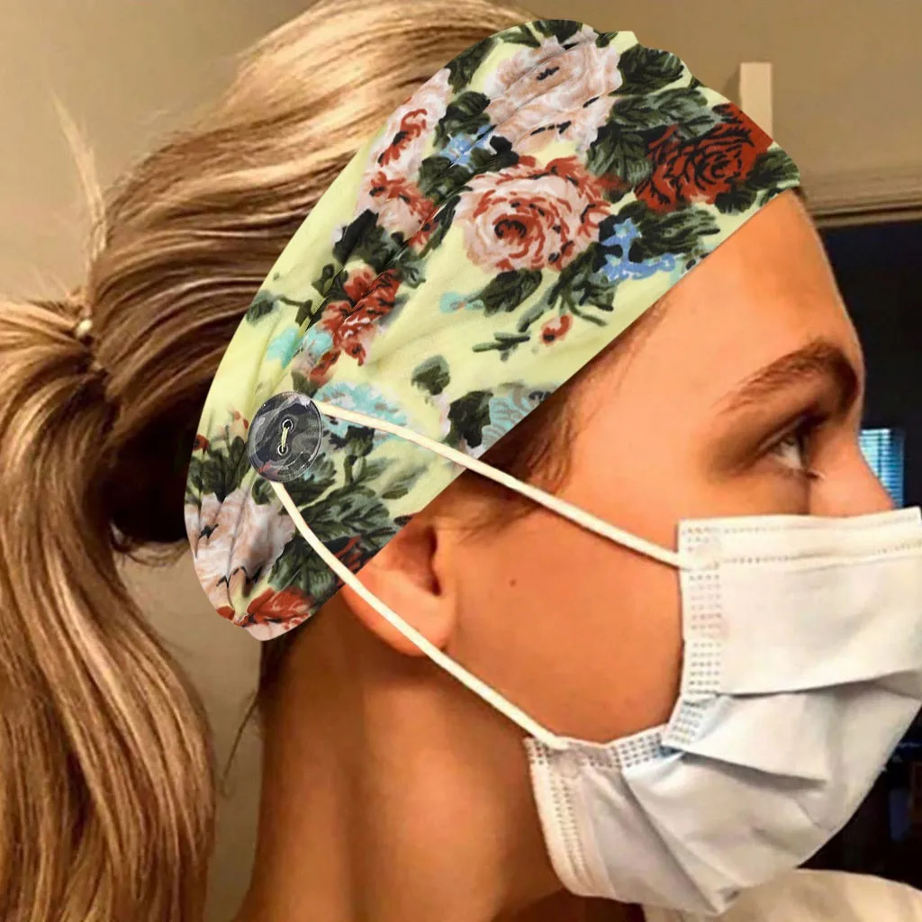 Одноразовая лицевая повязка на голову пуговице с держателем защищающим уши для