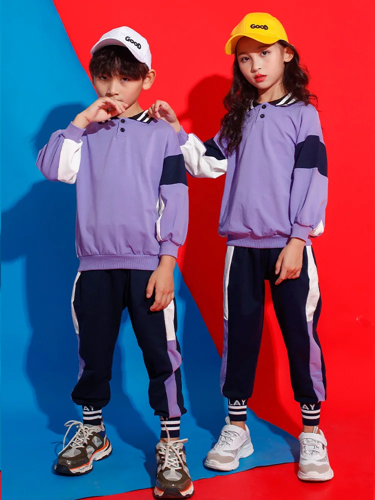 Детская одежда в стиле хип хоп джинсовая куртка штаны для бега свободный