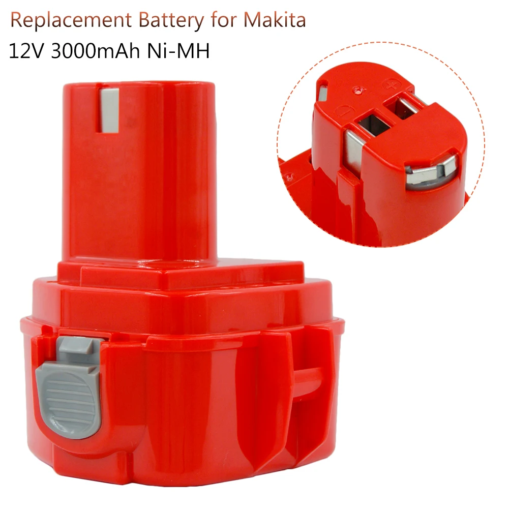 PA12 12V 3000mAh Сменный никель металлогидридный аккумулятор для Makita 12v 1220 1233 1201 1222 1223 6227D