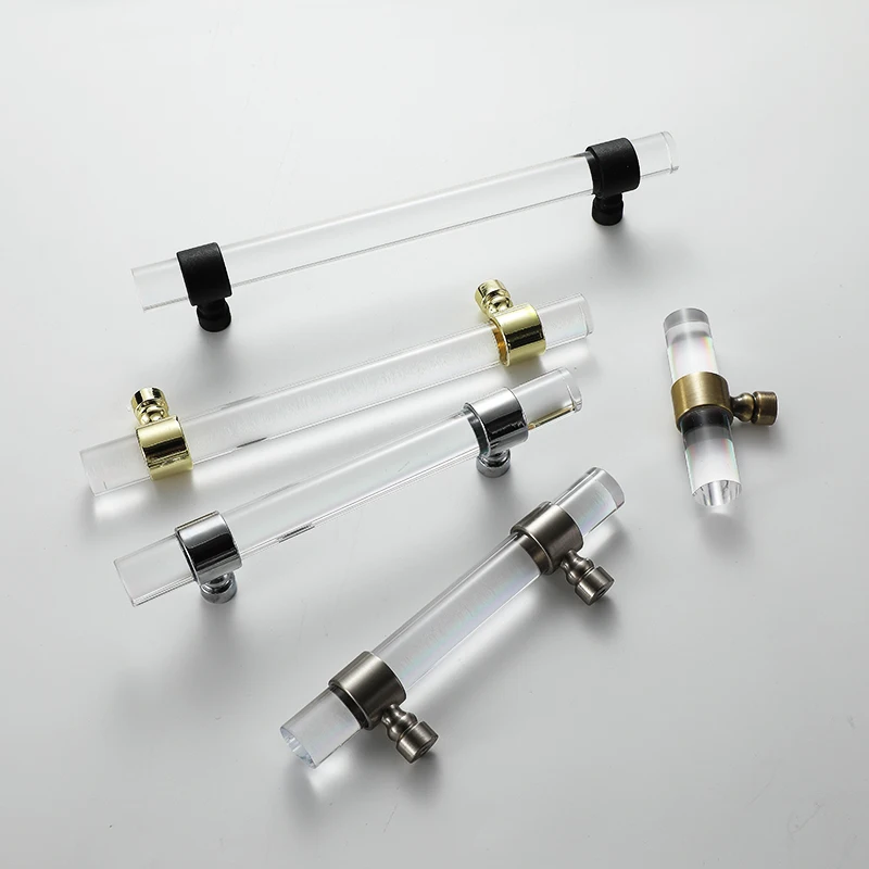 Современные акриловые дверные ручки ручка для ящиков шкафов кухонный шкаф ящика