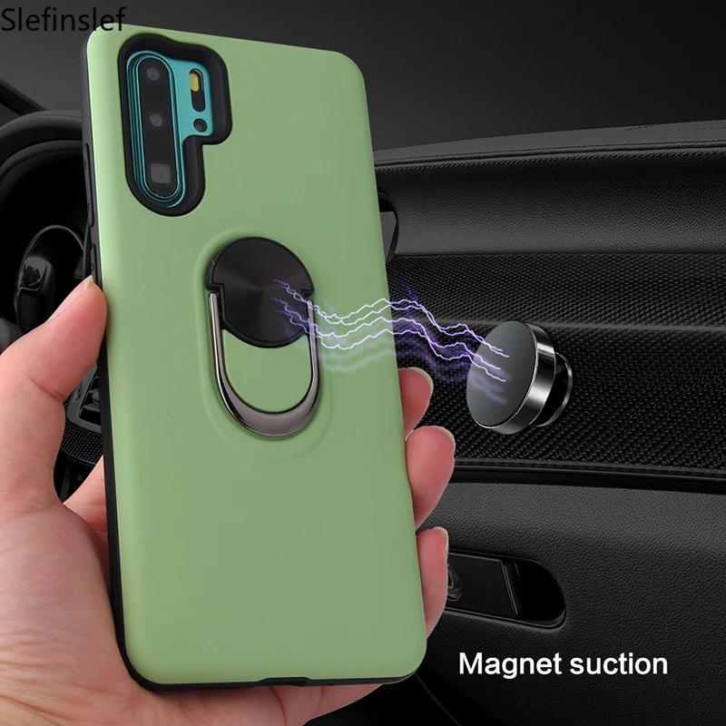 Вращающийся на 360 градусов чехол с магнитным кольцом для Huawei P30 P20 Lite Mate 20 Pro Y5 Y6 Y9 2019