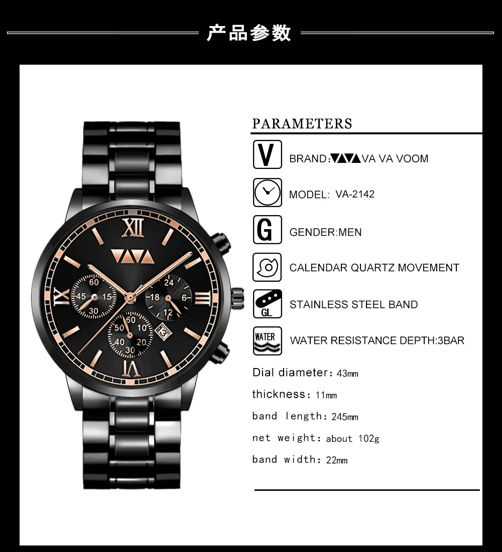 

2021 Wristwatch For Man Top Brand Luxury Sport Stainless Steel Waterproof Clocks Men Watch Business Quartz Clock Womenes