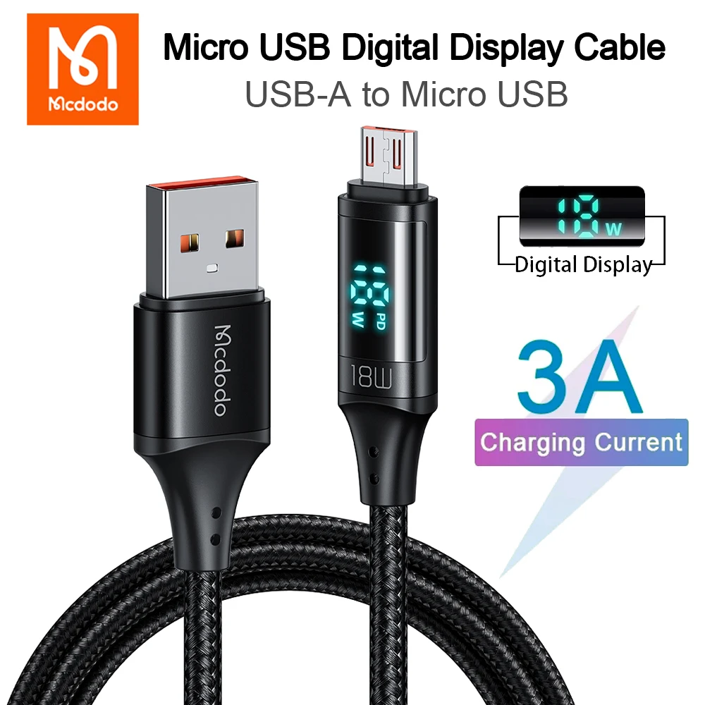Mcdodo 18 Вт микро USB кабель для Huawei Samsung Xiaomi OPPO QC4.0 VOOC AFC FCP 3A Быстрая зарядка Android