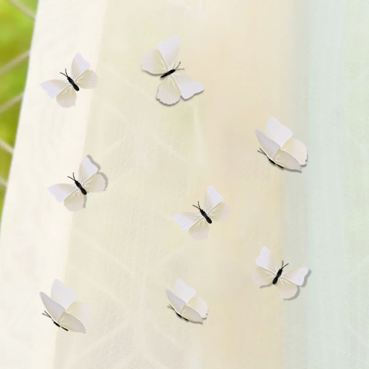 12 шт стикер на стену с бабочками наклейки Новый год украшения дома 3D бабочки ПВХ