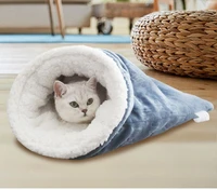 new winter cat bed warm cat sleeping bag deep sleep winter bed house cats nest cushion with pillow sofa puppy sleeping bagmat