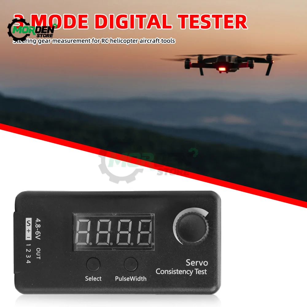 

Цифровой тестер однородности сервопривода ESC, постоянный ток 4,8-6 В, 3 режима, измерение рулевого механизма для радиоуправляемого вертолета с...