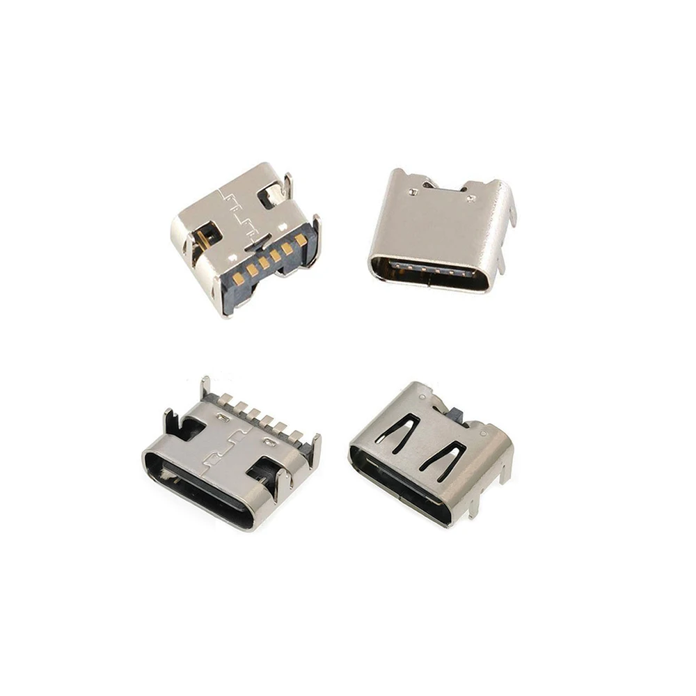 20 шт./лот Micro USB TYPE-C 6-контактный гнездовой разъем 4 фута для хвостовой зарядки
