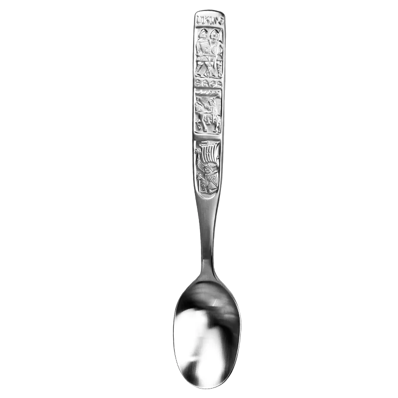 Ложка для еды из нержавеющей стали с тиснением в стиле ретро|Ложки| |