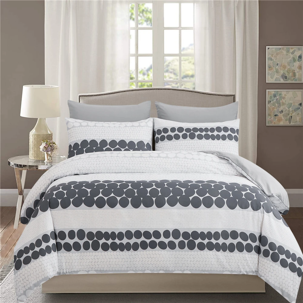 

Fashion Duvet Cover Set Comfortable Bohemian Bedding Sets 240x220 Double Queen King Grey Quilt Cover Pillowcase (No Bed Sheet)