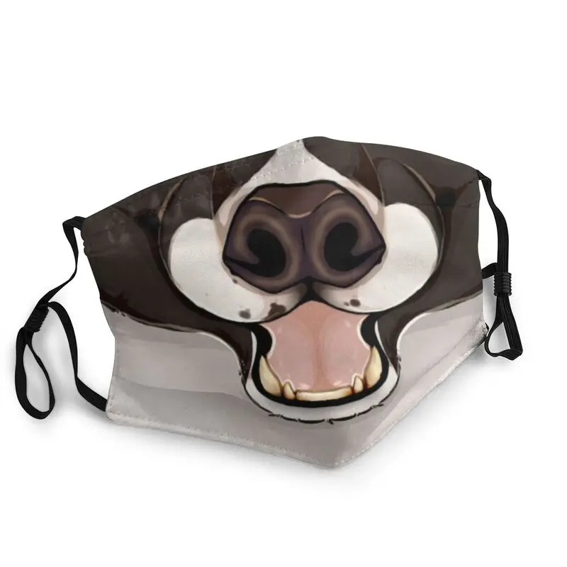 

Дышащая Маска для лица Border Collie для взрослых собак, пылезащитный чехол, респиратор, маска для рта