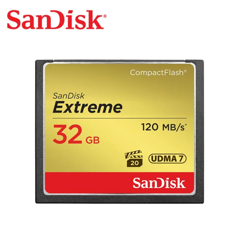 SanDisk extreme PRO карта памяти 32 Гб 64 128 ГБ 120 м/с CF высокоскоростная Компактная флеш для