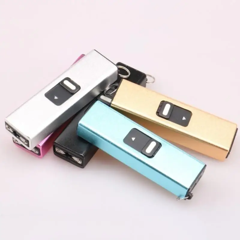 Миниатюрный Электрический светодиодный фонарик для самообороны перезаряжаемый