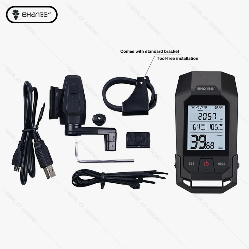 Беспроводные Часы SHANREN для горного велосипеда с датчиком частоты сердечных