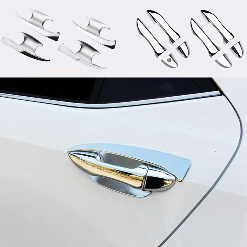 ABS Хромированная Крышка для дверных ручек + чаша вставка чашки Накладка Toyota Corolla