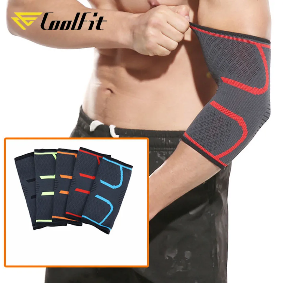 

CoolFit 1PCS Compression Elbow Support Pads Elastic Brace for Men Women Basketball Volleyball Fitness Protector Arm Sleeves