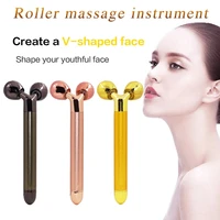 24k 3d roller massage facial y shape lifting face vibrating massage instrument face wrinkle remover beauty tools