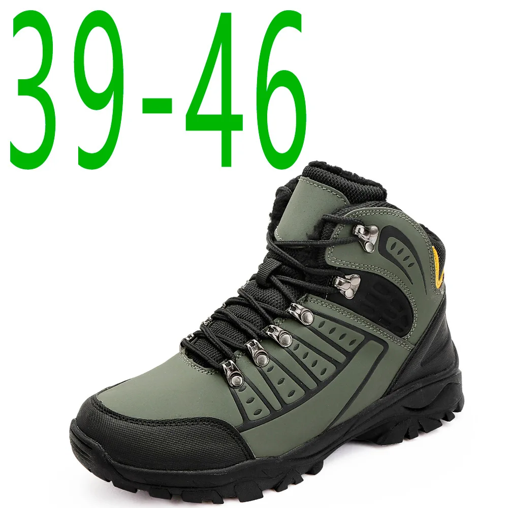 Big yards hiking shoes foreign trade male qiu dong high help leisure outdoor climbing shoes male male add flocking 45 winter