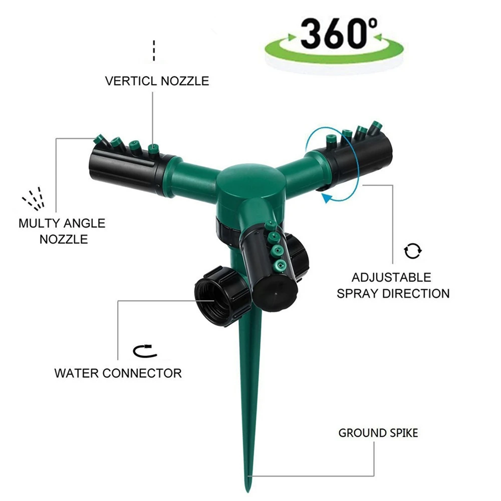 

2/4/6pcs Lawn Sprinkler Automatic 360 Rotating Garden Water Sprinklers Lawn Irrigation Backyard Plants And Flowers Irrigation