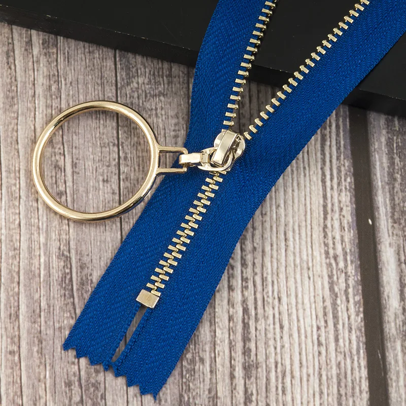 bluegold 2/5 шт Meetee автоматический замок 3# Металлические молнии 20 см закрытые молнии для шитья сумки, юбка DIY аксессуары для одежды ZA152 - Цвет: bluegold