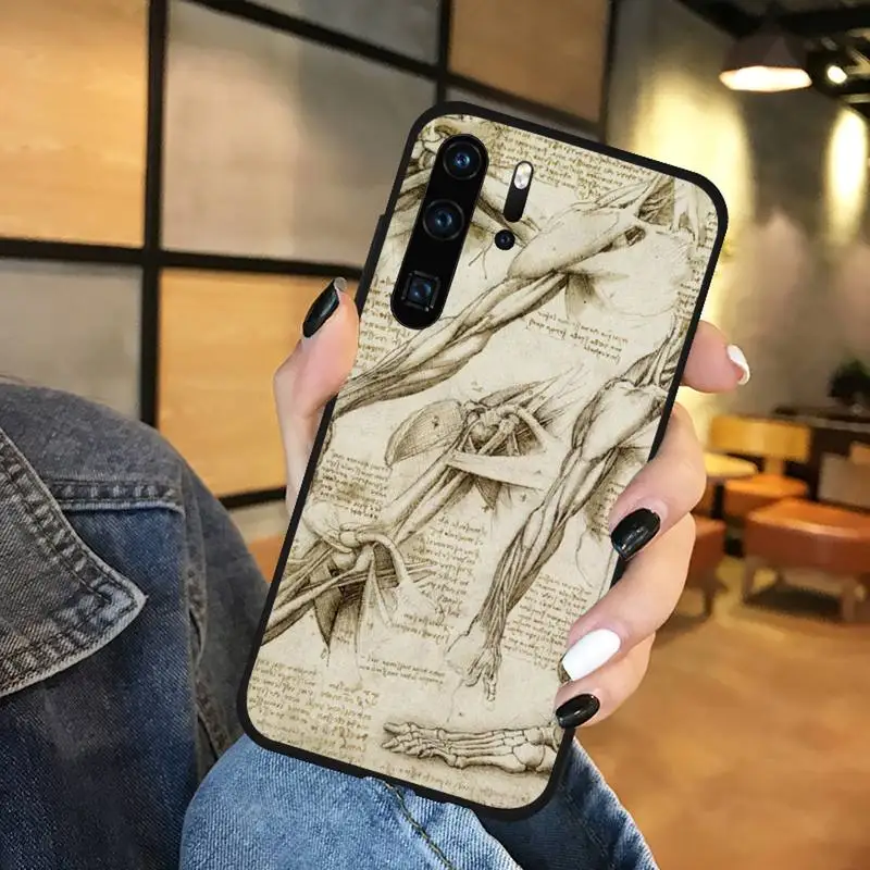 

Italy leonardo da vinci art cell Phone Case For Huawei P9 P10 P20 P30 Pro Lite smart Mate 10 Lite 20 Y5 Y6 Y7 2018 2019