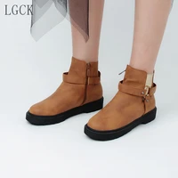 plus size 34 43 new women casual shoes high quality ankle boot fashion short plush spring waterproof autumn woman martin boots