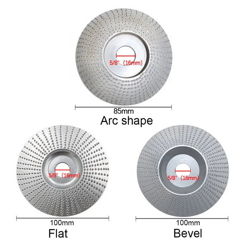 Круглое деревянное шлифовальное колесо с абразивным диском, покрытым карбидным покрытием, с отверстием 16 мм/22 мм для формовки, шлифовки и резьбы деревянного ротационного инструмента.
