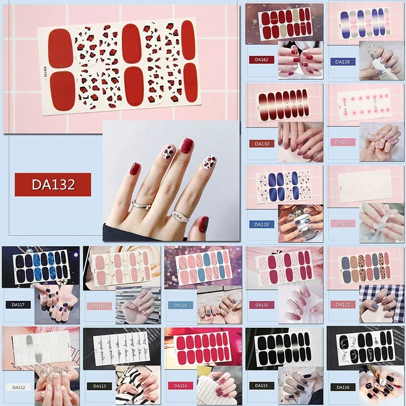 

LADY KINDOM DIY Nail Foils Sticker Waterproof Nail Wraps Cute Cartoon Pattern Nail Ornament Nail Patch for Women (DA112-DA162)