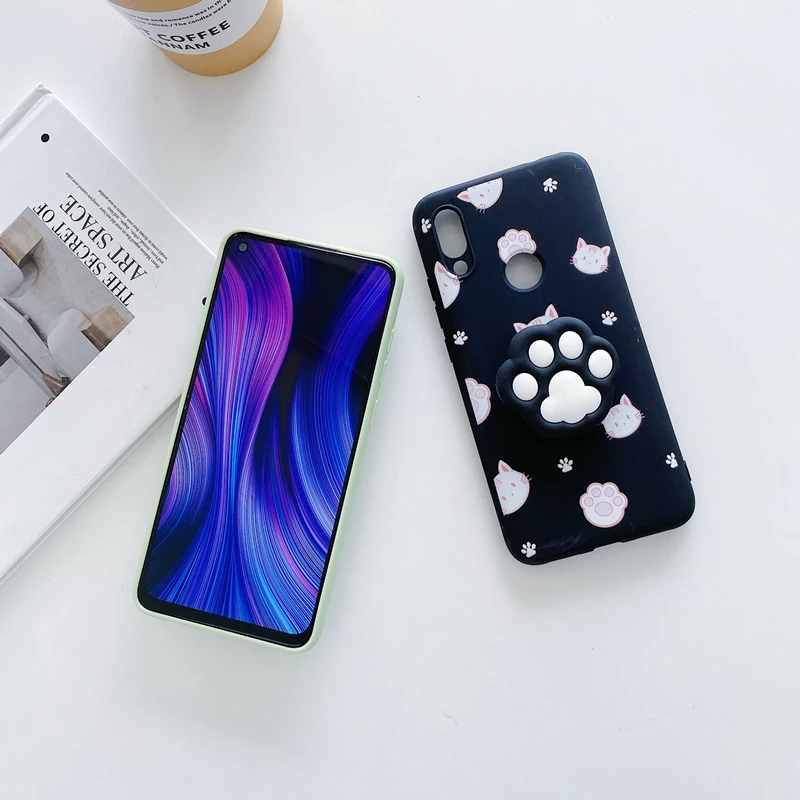 3d cute cartoon phone holder case for xiaomi mi 11 lite mi 10 pro lite 10t note 10 pro a3 a2 mi 8 mi 9 se lite 9t stand cover free global shipping