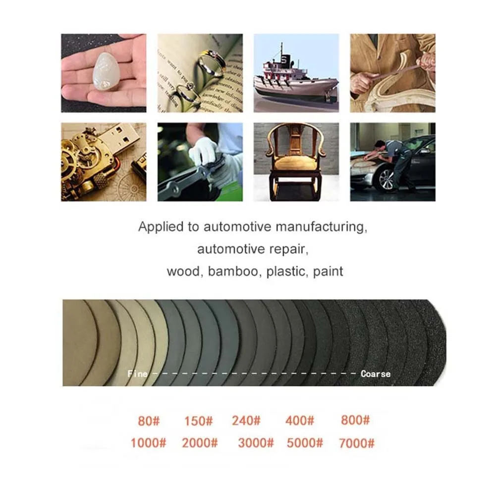 

100PCS Sand Paper 2inch 50mm Hook&Loop Sander Sanding Discs Pads Sandpaper