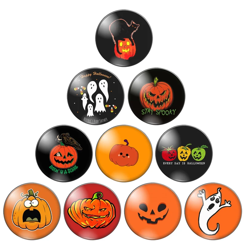 Счастливы в стиле Хеллоуин с изображением тыквы принт эльфы 10 мм/12 мм/20 мм/25 мм