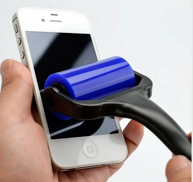 Синий многоразовый антистатический силиконовый ролик для чистки виниловых