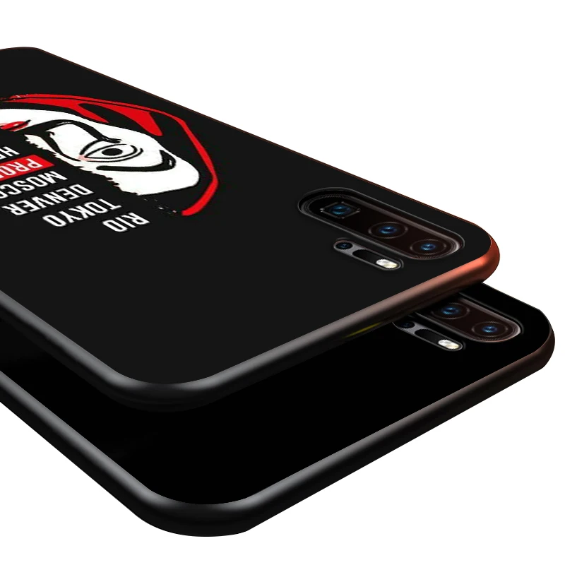 

Black Cover Movie La Casa De Papel for Huawei P40 P30 P20 P10 P9 P8 Pro Lite 4G 5G 2019 2017 Plus Mini Phone Case