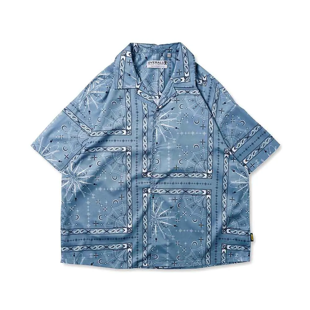 

Cashew Shirt Short sleeve t-shirt men's street trend Lapel loose Quarter Sleeve summer casual shirt