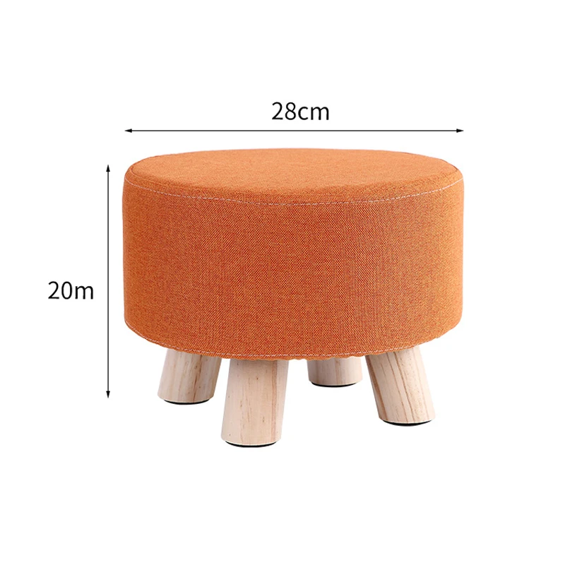 Современный роскошный мягкий стул для ног скандинавский круглый тканевый