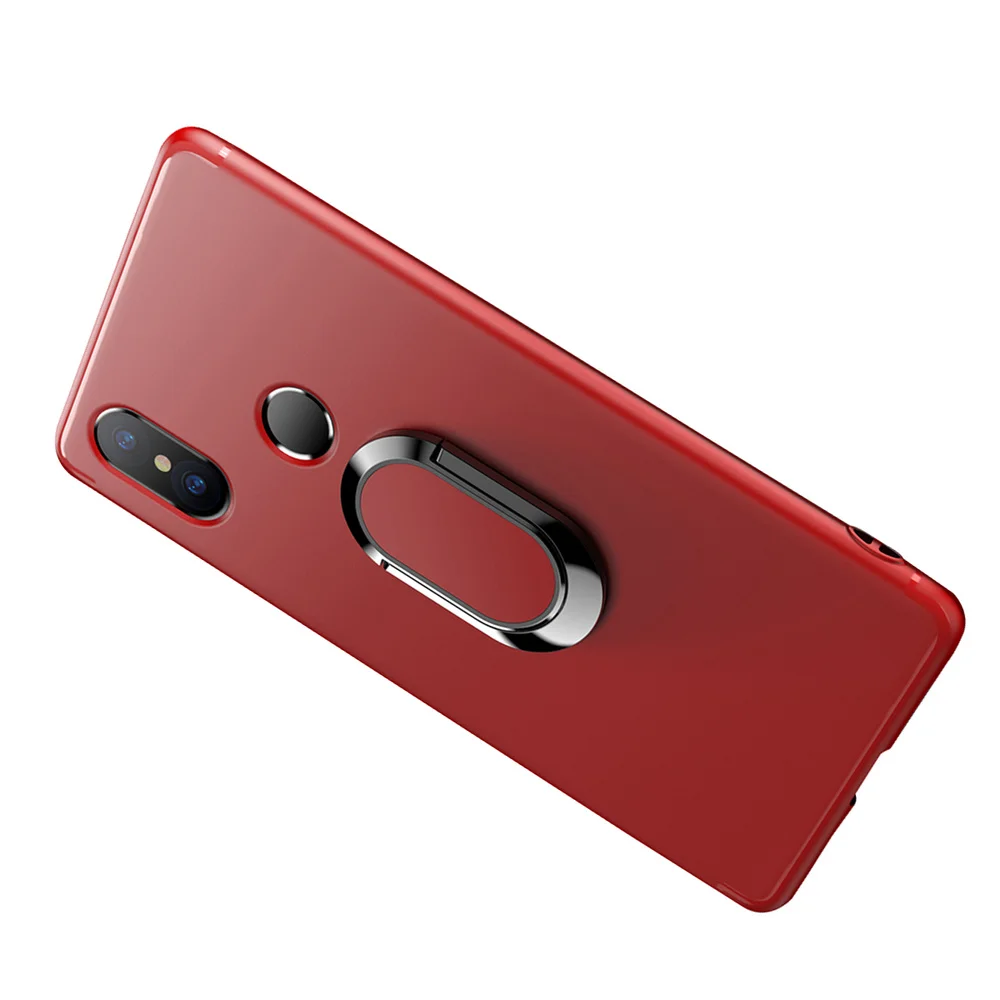 

Frosted Texture Shakeproof Phone Cover Anti-Scratch Anti-Fall Phone Case TPU Stand Protective Shell for Mi 8 se(Black)