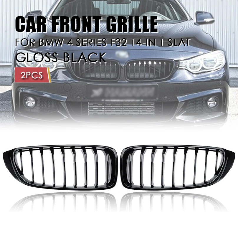 Глянцевая черная передняя решетка для BMW 4 серии F32 F33 F36 F82 модели купе | Автомобили