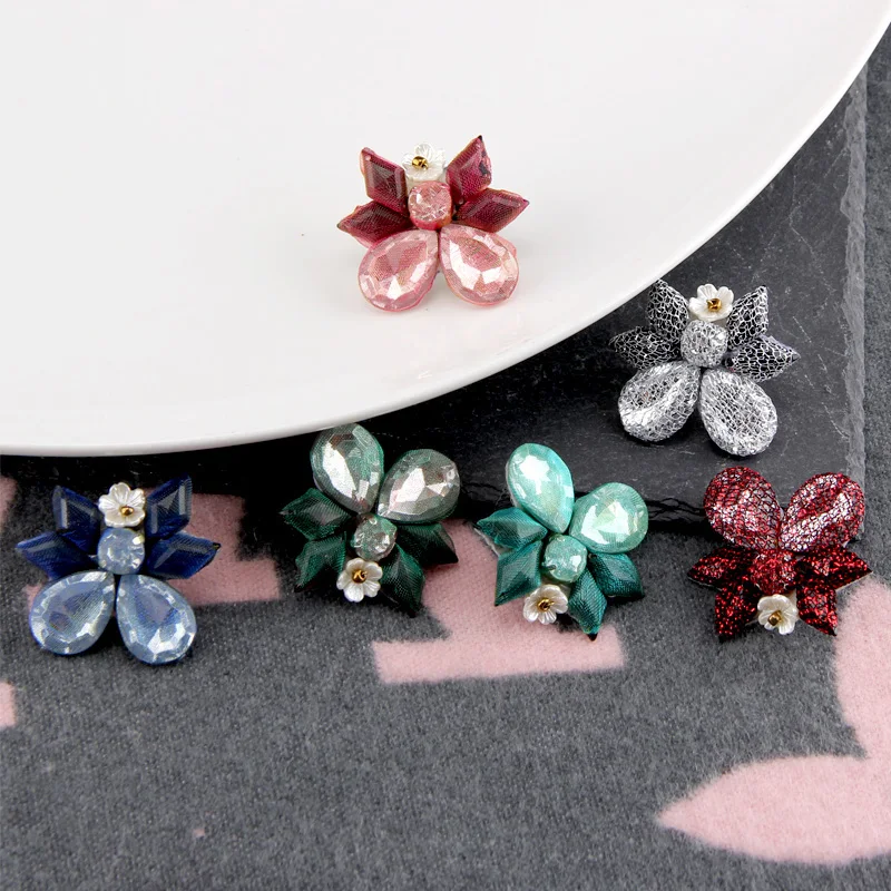 Нежный женский многоцветный ручной работы горный хрусталь органза покрытый