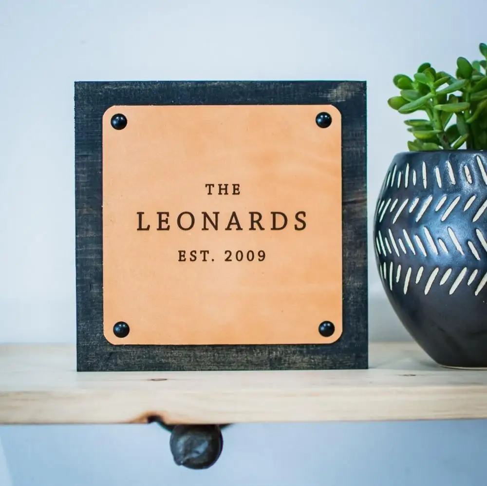 Кожаный дом на заказ вывеска для декора индивидуальный подарок Него