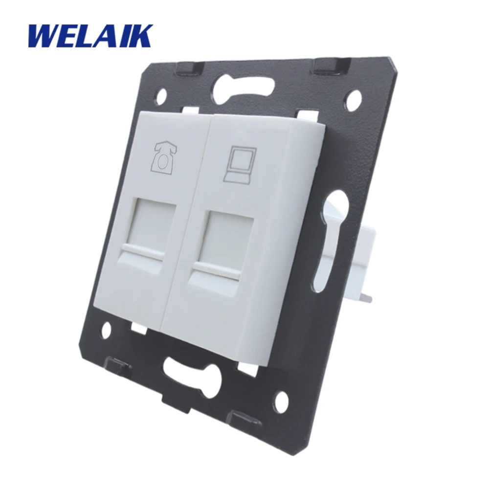 WELAIK розетка для телефона компьютера RJ45 CAT6 детали самостоятельного изготовления