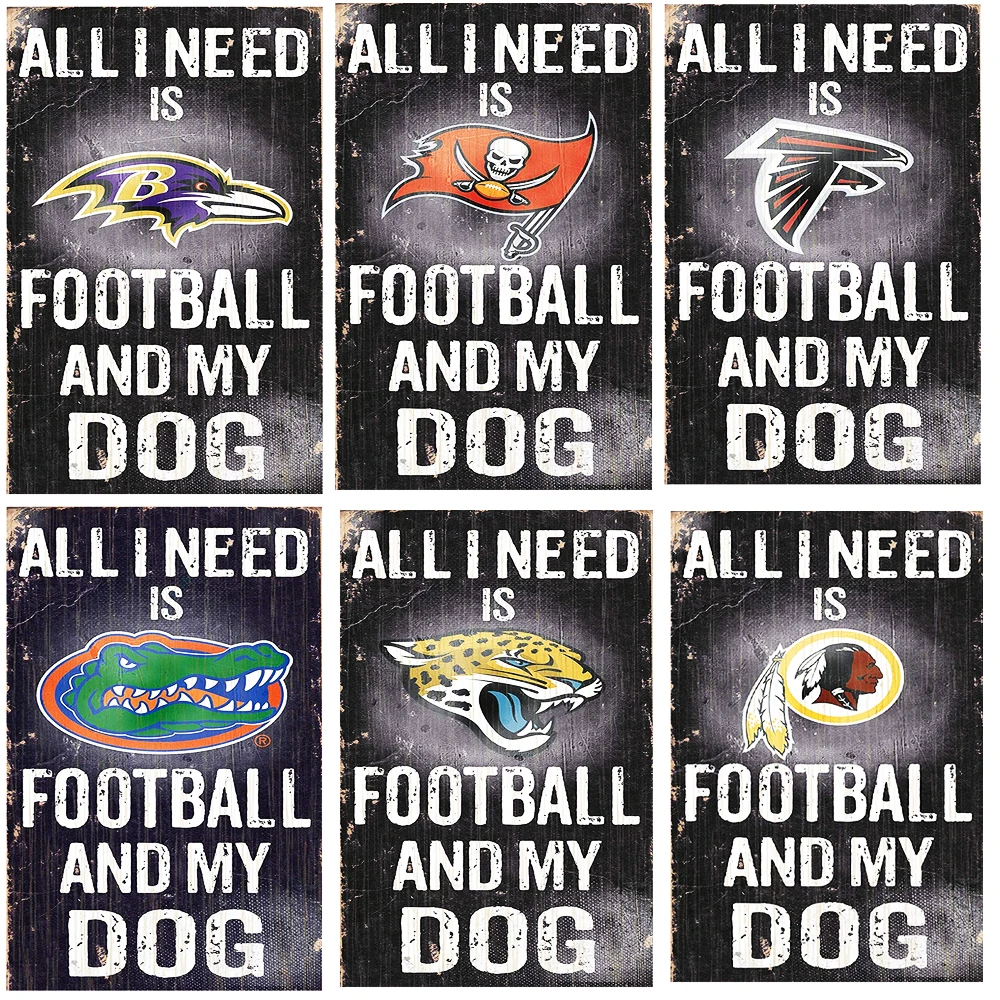 Винтажная металлическая Жестяная Табличка все что мне нужно это футбол и моя