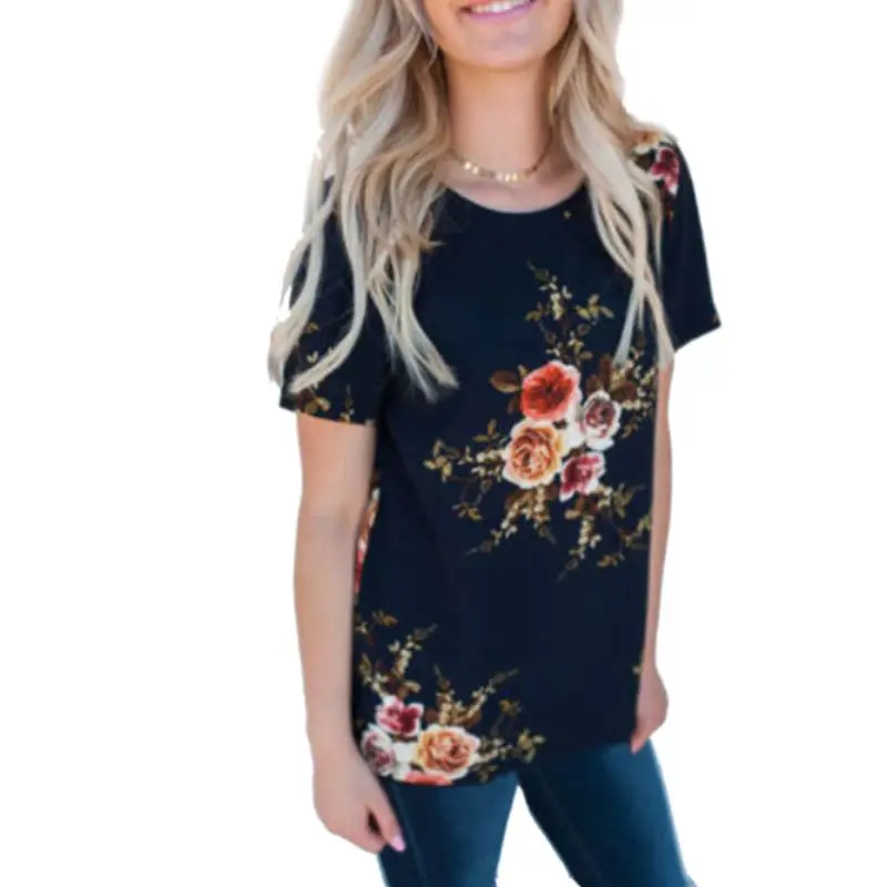 Летняя женская Повседневная Блузка с коротким рукавом и вырезом лодочкой