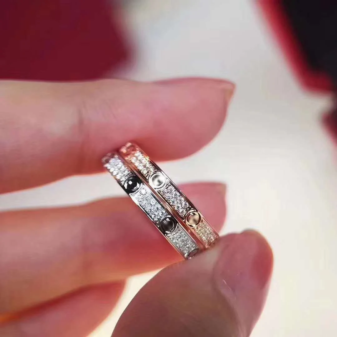 

New brand ring wedding engagement fashion signature stainless steel wedding ring for gift couple jewelry accessories