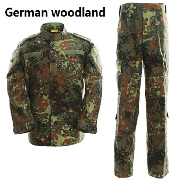 german wl Одежда для охоты, камуфляжный костюм, комплекты, тактическая Боевая страйкбольная рубашка, штаны, одежда Bdu, военная армейская форма, США, A-TACS, FG, ACU AU - Цвет: german wl