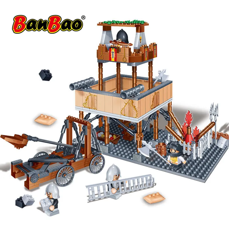 BanBao 8265 часы наблюдения город блоки пушки оружие граница битва развивающие