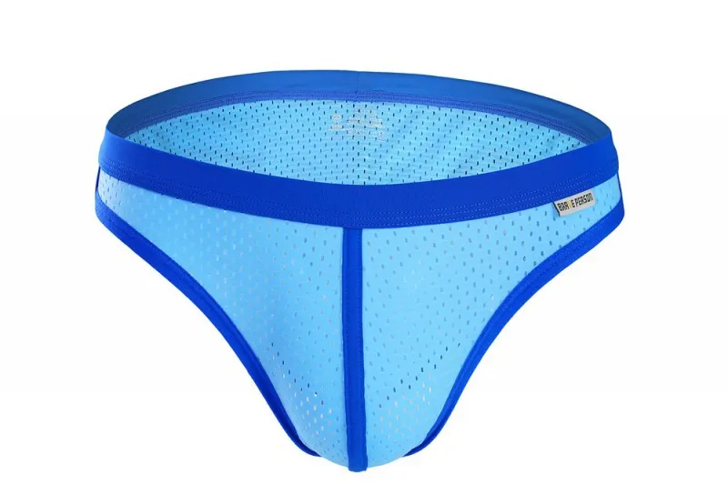 Мужские трусы брифы из прозрачной сетчатой ткани темно синие слипы сексуальное